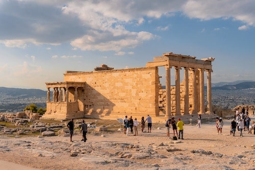 Touristen an der Akropolis in Athen